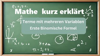 Erste Binomische Formel ab² [upl. by Karim]