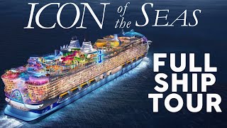 ICON OF THE SEAS FULL WALKTHROUGH TOUR OF THE WORLDS LARGEST CRUISE SHIP  ROYAL CARIBBEAN [upl. by Enajaras]