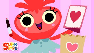 Making A Card For My Valentine  Music For Kids  Super Simple Songs [upl. by Ellen70]