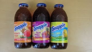 Snapple flavored Ice Teas Lemon Peach Fruit Punch [upl. by Venable216]