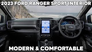 2023 Ford Ranger Sport Interior Review [upl. by Roseanne]