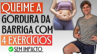 Treino de 4 exercícios para obter uma barriga lisa em casa  Perca centímetros em 14 dias [upl. by Corella]