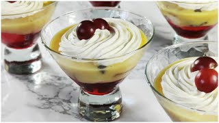 Easy Trifle Recipe  Quick Simple and Delicious Individual Trifle Recipe  Step by Step Baking [upl. by Eireva]