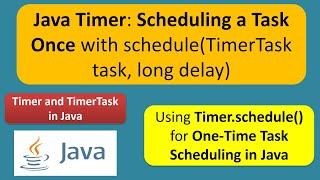 Java Timer Scheduling a Task Once with scheduleTimerTask task long delay  Timer and TimerTask [upl. by Lerner732]