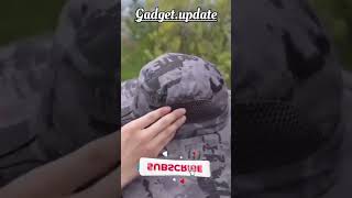 Wide Brim Solar Fan Outdoor Fishing HatSolar amp USB Charging shorts shortvideo gadgets video [upl. by Tu583]