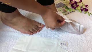 LuxaDerme Foot Peeling Mask  How to Use [upl. by Ttoile987]