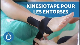 Placer une BANDE de KINÉSIOLOGIE sur la CHEVILLE 🦶🏼 Bandage Neuromusculaire Cheville [upl. by Inneg]