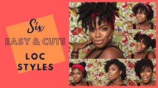 10 EASY LOC STYLES  short starter locs [upl. by Eityak828]