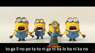 Minions Banana Karaoke with lyrics  Despicable me 2 [upl. by Huan361]