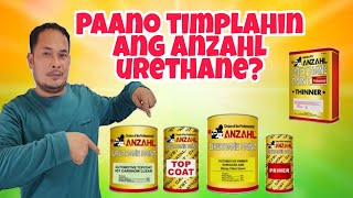 Paano timplahin ang Anzahl UrethaneHow to mix Anzahl Urethane paint [upl. by Janerich763]