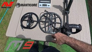 MINELAB MANTICORE M9 COIL  DEPTH amp UNMASKING TEST [upl. by Elimaj]