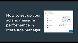 How to set up your ad and measure performance in Meta Ads Manager [upl. by Gertrude]