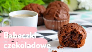 BABECZKI CZEKOLADOWE 🧁🍫😋  pyszne muffinki czekoladowe w niecałe 40 minut  Ciastkożercypl [upl. by Gaige]