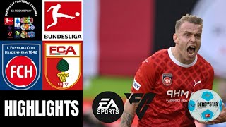 FC Heidenheim vs FC Augsburg 2Spieltag Bundesliga Highlights [upl. by Adaiha987]