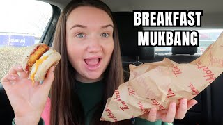 TIM HORTONS BREAKFAST MUKBANG  LIFE UPDATES  QampA [upl. by Eeliak604]