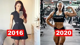 Kessia Mirellys transformation  then and now 20162020 Beautiful muscle girl with amazing biceps [upl. by Drogin]