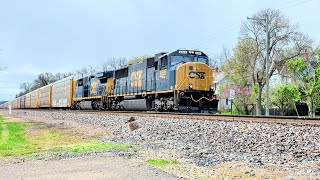 CSX 4585 and CSX 7570 making easy work of a very long mixed manifest on track one [upl. by Coveney]