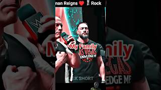 Roman Reigns ❤️The Rock 🐂His BloodMy Blood  shorts viral whatsappstatus wwe [upl. by Marlee]