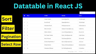 Datatable in React JS  React Data Table with reactdatatablecomponent [upl. by Namus366]