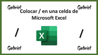 Colocar una diagonal slash  en una celda de Excel 365 [upl. by Eidde]