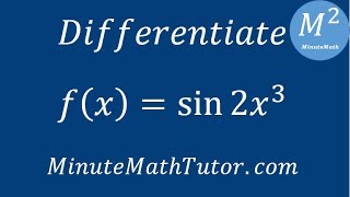 Differentiate fxsin2x3 [upl. by Kazim646]