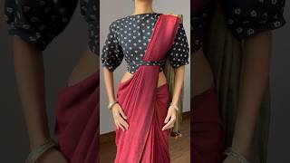 Rakshandhan Saree Draping grwm indianattire ootdfashion sareedrape blousedesign [upl. by Sivram]