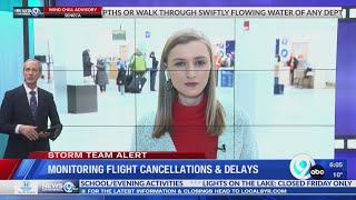 Monitoring flight cancellations and delays at Syracuse airport [upl. by Ymac]