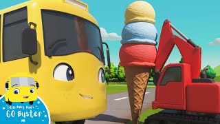 WOW Digger Builds a Wobbly Ice Cream For Buster  Go Buster  Bus Cartoons for Kids  Funny Videos [upl. by Igenia]