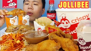 JOLLIBEE MUKBANG  All time Favorite  Jollibee Menu Mukbang  Cravings Satisfied  Jollibee Mukbang [upl. by Rotkiv]