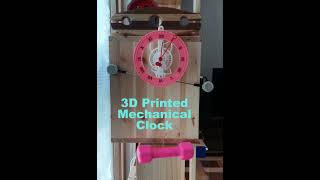 3D Printed Mechanical Clock remixed from a26 [upl. by Berners]