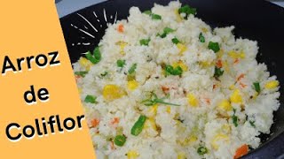 ARROZ de COLIFLOR receta fácil y con pocos ingredientesvegabby [upl. by Kila430]