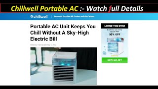 ChillWell AC  Chillwell Portable AC  Watch full Details  chillwell air conditioner [upl. by Nahsab227]