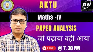 MathsIV Paper Analysis I 14 March [upl. by Dosh]