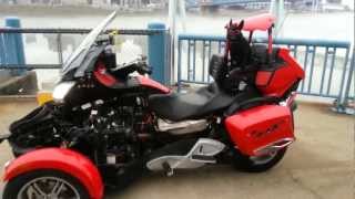 New Kewl Metal air intake on Teds Red Sled 2011 CanAm Spyder RTS SpyderFest Eddition [upl. by Giacomo]