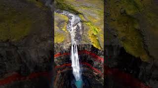 Hengifoss Waterfall  Hikes East Iceland 😳 naturalbeauty mothernaturenaturephotography [upl. by Crain]