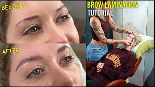 NEW Brow Lamination Treatment Tutorial Amazing Results [upl. by Eahcim]