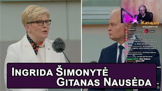 Šimonytė  Nausėda  NUOSTABŪS TV3 DEBATAI  Karalius Reaguoja [upl. by Esej]