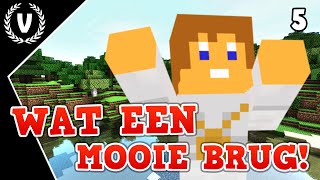 quotWat een mooie brugquot  Minecraft Survival  Aflevering 5 [upl. by Lluj]