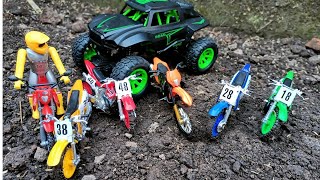 Motor cross finger super bike team motor cross racing team klx motor cross modern toys 026 [upl. by Anahtor]