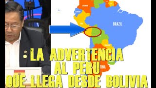 DESDE BOLIVIA LE ADVIERTEN A PERU SOBRE UNA AMENAZA LATENTE EN SU TERRITORIO [upl. by Gillette485]