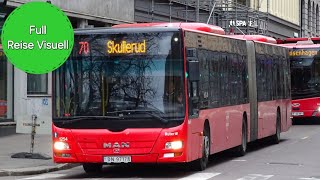 Oslo Ruter 70 Full Route Journey Visual Skullerud to Nationaltheatret  DP76164 5059 [upl. by Trebuh984]