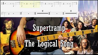 Supertramp  The Logical Song Bass Cover W Tab amp Backing Track [upl. by Klemm]