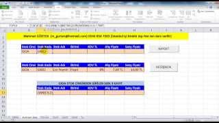 Excel Ders Stok Takibi 1bölüm Makrolu [upl. by Lesiram]