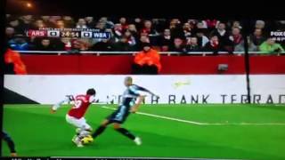 Dive of the Year by Cazorla  Arsenal West Brom [upl. by Nnalatsyrc]