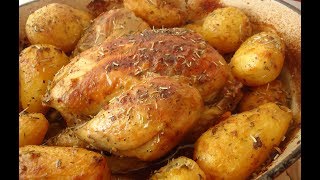 POLLO AL LIMONE CON LE PATATE ALLA GRECA  ricetta deliziosa e facilissima [upl. by Nerrawed]