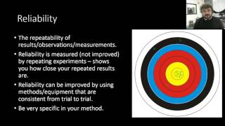 Reliability validity and accuracy [upl. by Fruma]