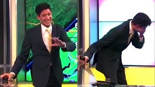 Meteorologist Tries Not To Laugh But Cant Stop Laughing [upl. by Schwejda]