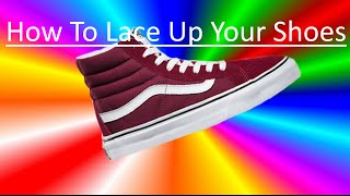 how to lace vans   How To Lace Vans sk8 hi [upl. by Delinda]