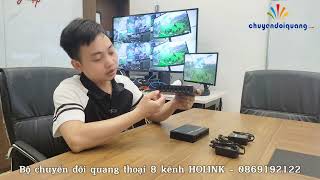 Bộ chuyển đổi quang thoại 8 kênh HOLINK HL8PTRF [upl. by Griseldis]