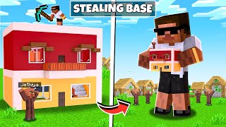 I Stole Villager Secret House in Minecraft [upl. by Sahc625]